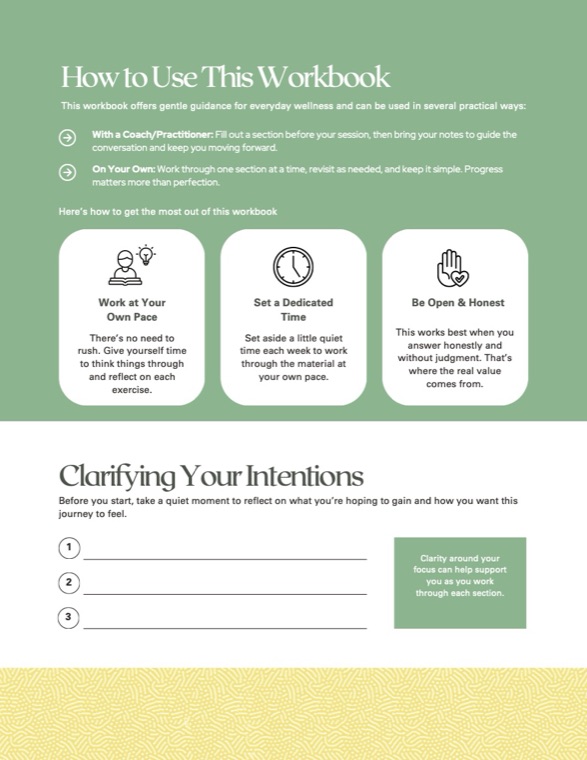 How to use the workbook