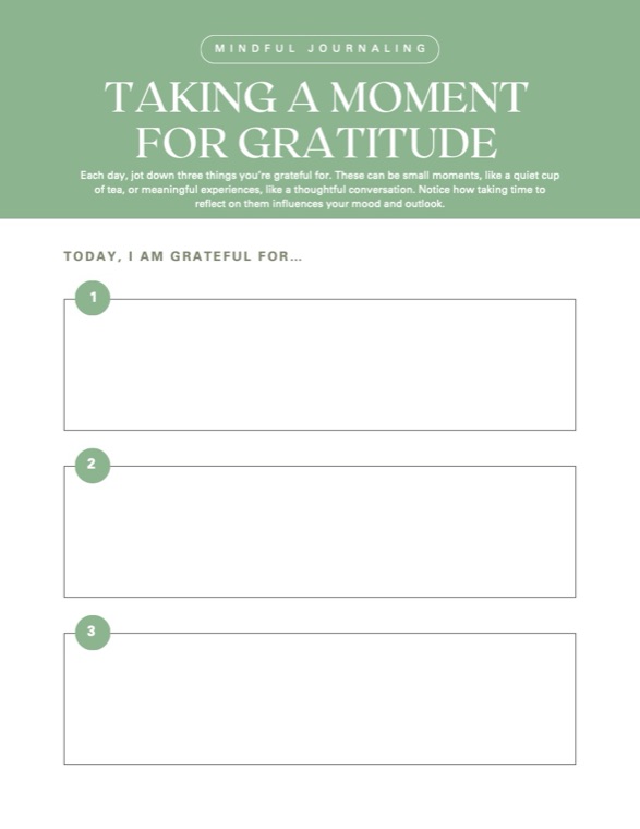 Mindful journaling